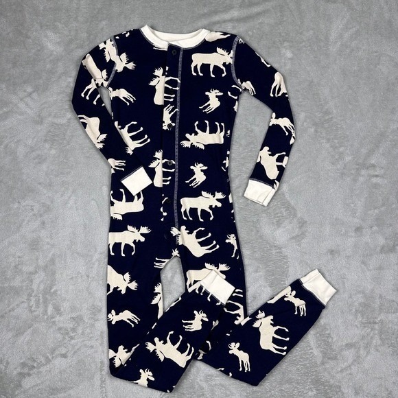 Lazy One Other - Lazy One‎ Kids Blue Moose Flapjacks Pajamas One Piece Size 8 Sleepwear